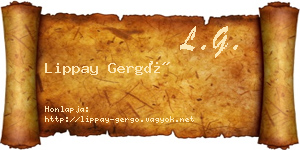 Lippay Gergő névjegykártya