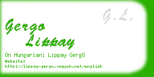 gergo lippay business card